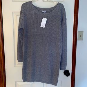 Tobi grey knitted sweater dress
